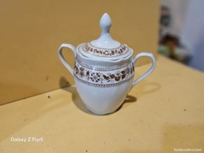Vintage: azucarero de porcelana firmada